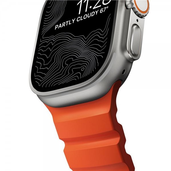 Nomad Apple Watch 44/45/46mm/Ultra 49mm Armbånd Rocky Point Natural Magma