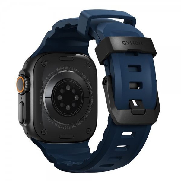 Nomad Apple Watch 44/45/46mm/Ultra 49mm Armbånd Rocky Point Svart Atlantic