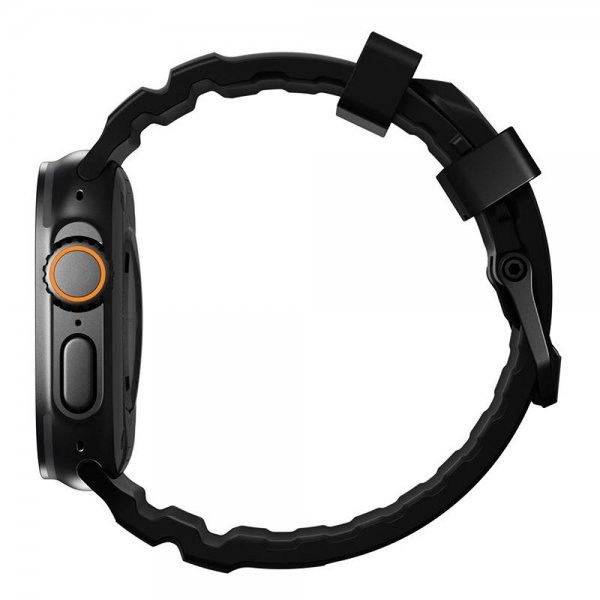 Nomad Apple Watch 44/45/46mm/Ultra 49mm Armbånd Rocky Point Svart Carbon Black