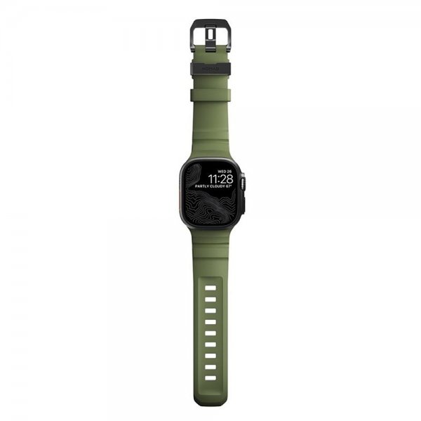 Nomad Apple Watch 44/45/46mm/Ultra 49mm Armbånd Rocky Point Svart Forest