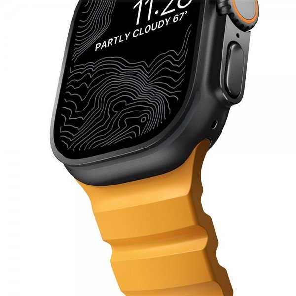 Nomad Apple Watch 44/45/46mm/Ultra 49mm Armbånd Rocky Point Svart Sol