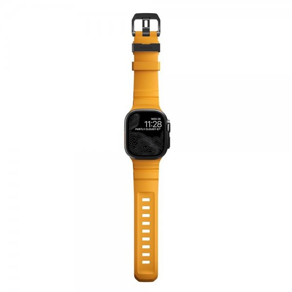 Nomad Apple Watch 44/45/46mm/Ultra 49mm Armbånd Rocky Point Svart Sol