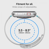 Spigen Apple Watch 44/45/46mm/Ultra 49mm Armbånd Sleek Link Sølv