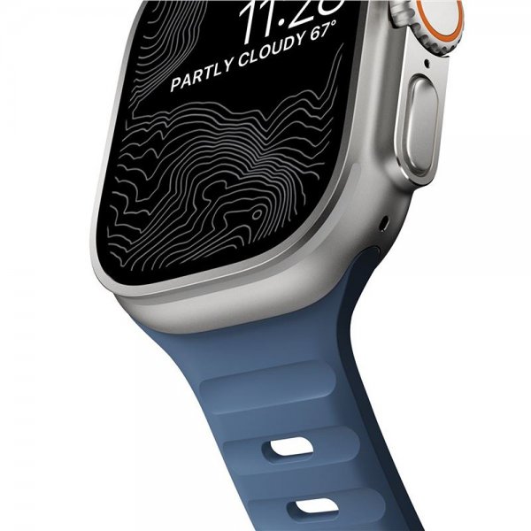 Nomad Apple Watch 44/45/46mm/Ultra 49mm Armbånd Sport Band Naval Blue