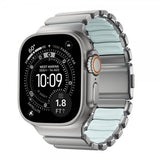 Nomad Apple Watch 44/45/46mm/Ultra 49mm Armbånd Stratos Band Natural Icy Blue Glow