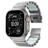 Nomad Apple Watch 44/45/46mm/Ultra 49mm Armbånd Stratos Band Natural Icy Blue Glow