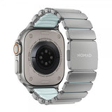 Nomad Apple Watch 44/45/46mm/Ultra 49mm Armbånd Stratos Band Natural Icy Blue Glow