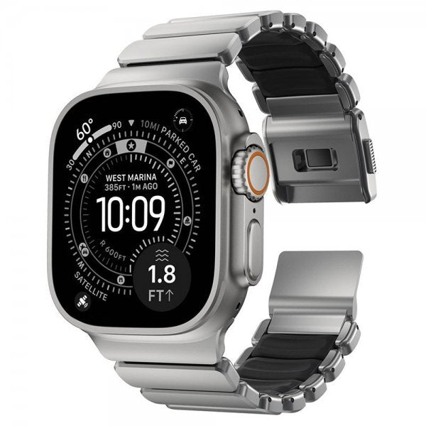 Nomad Apple Watch 44/45/46mm/Ultra 49mm Armbånd Stratos Band Natural Svart
