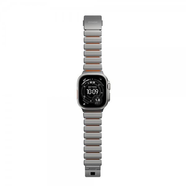 Nomad Apple Watch 44/45/46mm/Ultra 49mm Armbånd Stratos Band Natural Ultra Orange