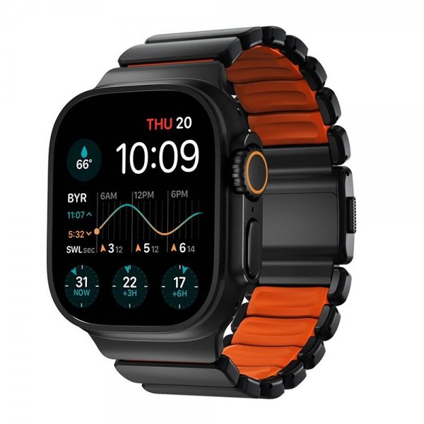 Nomad Apple Watch 44/45/46mm/Ultra 49mm Armbånd Stratos Band Svart