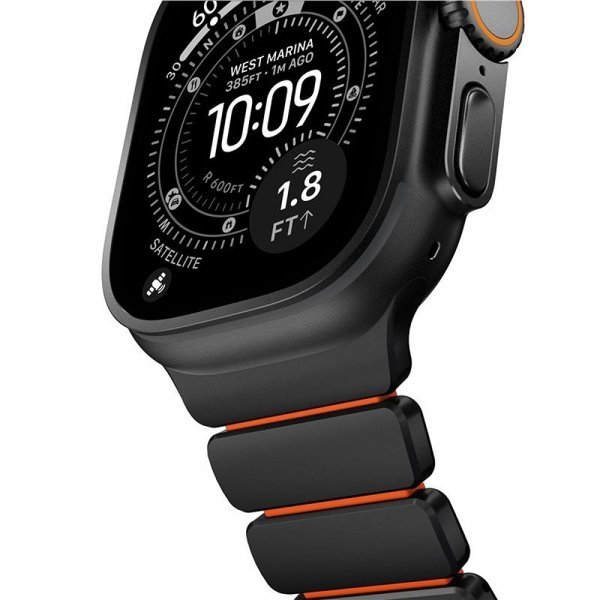 Nomad Apple Watch 44/45/46mm/Ultra 49mm Armbånd Stratos Band Svart