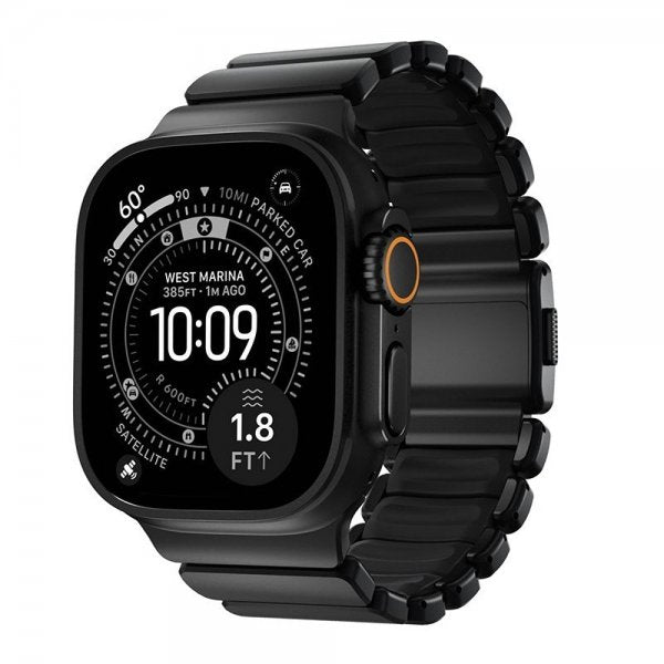 Nomad Apple Watch 44/45/46mm/Ultra 49mm Armbånd Stratos Band Svart Ultra Orange