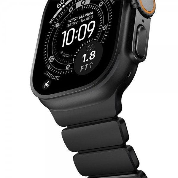Nomad Apple Watch 44/45/46mm/Ultra 49mm Armbånd Stratos Band Svart Ultra Orange