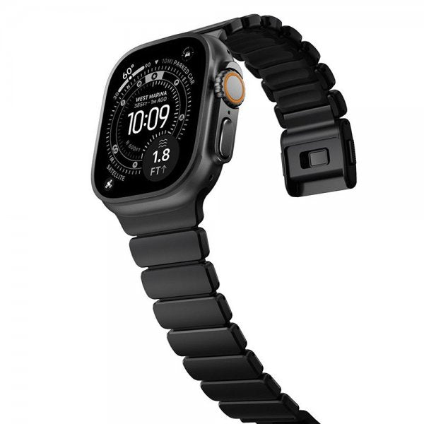 Nomad Apple Watch 44/45/46mm/Ultra 49mm Armbånd Stratos Band Svart Ultra Orange