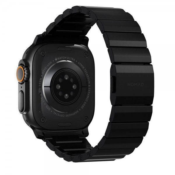 Nomad Apple Watch 44/45/46mm/Ultra 49mm Armbånd Titanium Band Svart