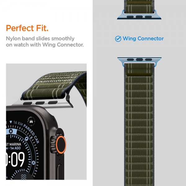 Spigen Apple Watch 44/45/46mm/Ultra 49mm Armbånd WBF0 Grønn