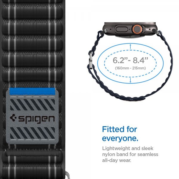 Spigen Apple Watch 44/45/46mm/Ultra 49mm Armbånd WBF0 Svart