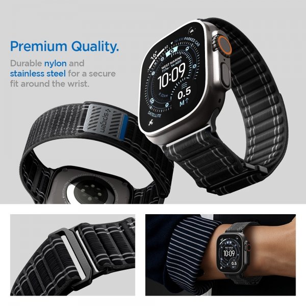 Spigen Apple Watch 44/45/46mm/Ultra 49mm Armbånd WBF0 Svart