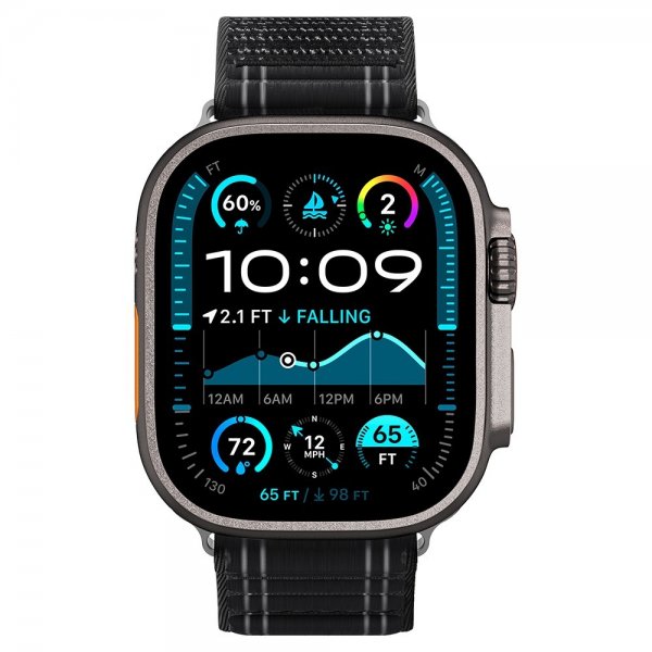 Spigen Apple Watch 44/45/46mm/Ultra 49mm Armbånd WBF0 Svart