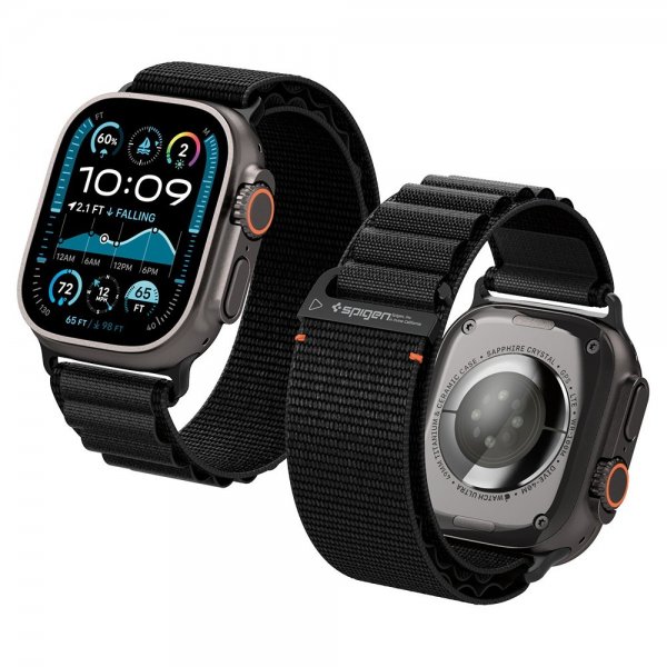 Spigen Apple Watch 44/45/46mm/Ultra 49mm Armbånd WBF1 Svart