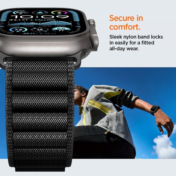 Spigen Apple Watch 44/45/46mm/Ultra 49mm Armbånd WBF1 Svart