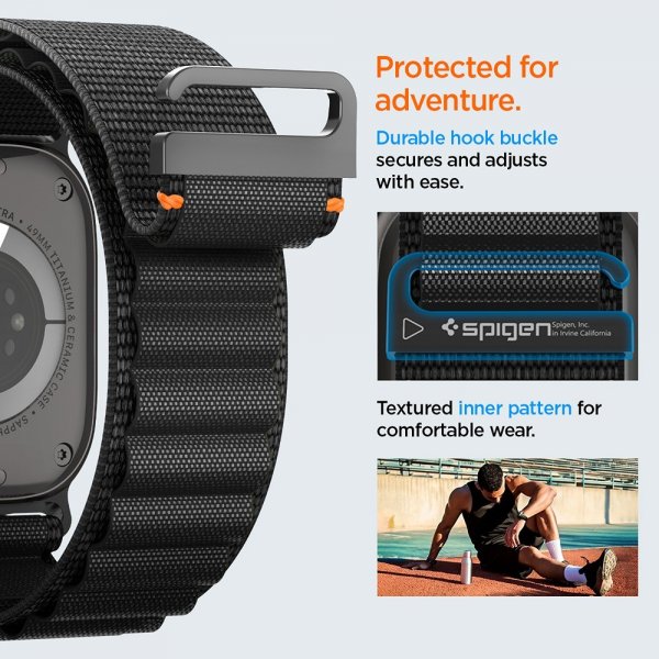 Spigen Apple Watch 44/45/46mm/Ultra 49mm Armbånd WBF1 Svart