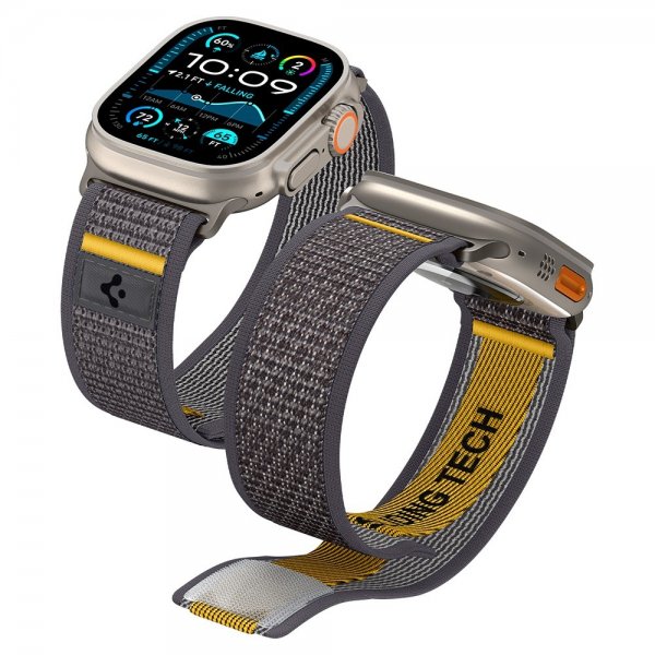 Spigen Apple Watch 44/45/46mm/Watch Ultra 49mm Armbånd Athlex Air Active Gray