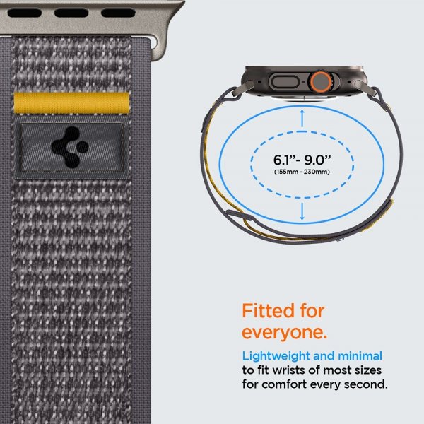 Spigen Apple Watch 44/45/46mm/Watch Ultra 49mm Armbånd Athlex Air Active Gray