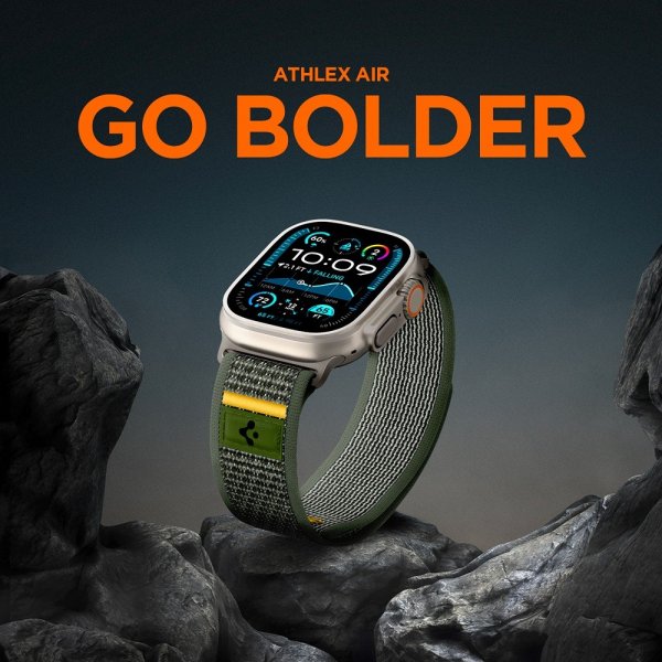 Spigen Apple Watch 44/45/46mm/Watch Ultra 49mm Armbånd Athlex Air Active Gray