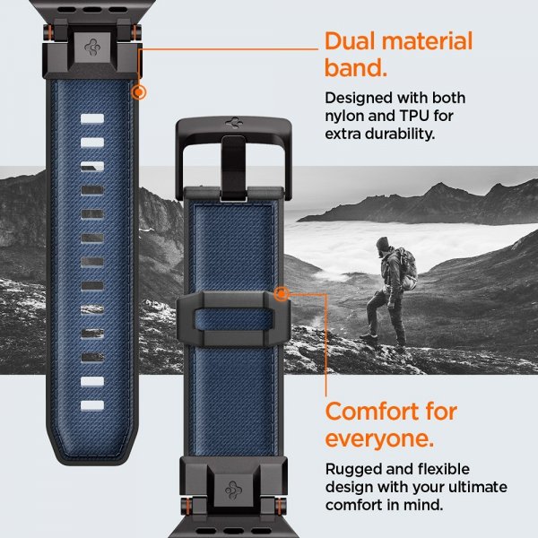 Spigen Apple Watch 44/45/46mm/Watch Ultra 49mm Armbånd DuraPro Armor Navy Blue