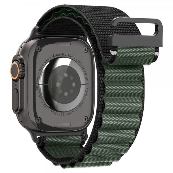 Spigen Apple Watch 44/45/46mm/Watch Ultra 49mm Armbånd WBF1 Svart Grønn