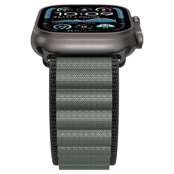 Spigen Apple Watch 44/45/46mm/Watch Ultra 49mm Armbånd WBF1 Svart Grønn