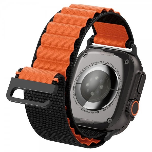 Spigen Apple Watch 44/45/46mm/Watch Ultra 49mm Armbånd WBF1 Svart Oransje