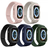Apple Watch 44/45mm Armbånd Deksel Silikon Magnetlukking Rosa