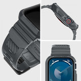 Spigen Apple Watch 44/45mm Armbånd og Deksel Rugged Armor Pro Dark Gray