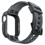 Spigen Apple Watch 44/45mm Armbånd og Deksel Rugged Armor Pro Dark Gray