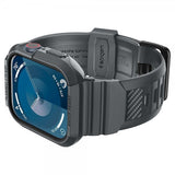 Spigen Apple Watch 44/45mm Armbånd og Deksel Rugged Armor Pro Dark Gray