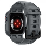 Spigen Apple Watch 44/45mm Armbånd og Deksel Rugged Armor Pro Dark Gray