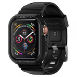 Spigen Apple Watch 44/45mm Deksel med Armbånd Rugged Armor Pro Charcoal Grey