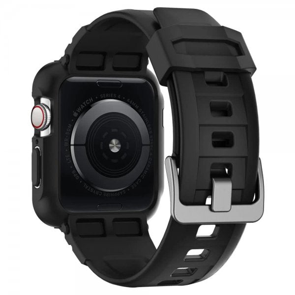 Spigen Apple Watch 44/45mm Deksel med Armbånd Rugged Armor Pro Charcoal Grey