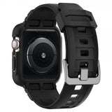 Spigen Apple Watch 44/45mm Deksel med Armbånd Rugged Armor Pro Charcoal Grey