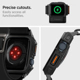 Spigen Apple Watch 45mm Armbånd og Deksel Lite Fit Pro Matte Black