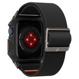 Spigen Apple Watch 45mm Armbånd og Deksel Lite Fit Pro Matte Black