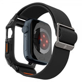 Spigen Apple Watch 45mm Armbånd og Deksel Lite Fit Pro Matte Black