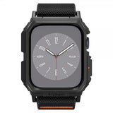 Spigen Apple Watch 45mm Armbånd og Deksel Lite Fit Pro Matte Black