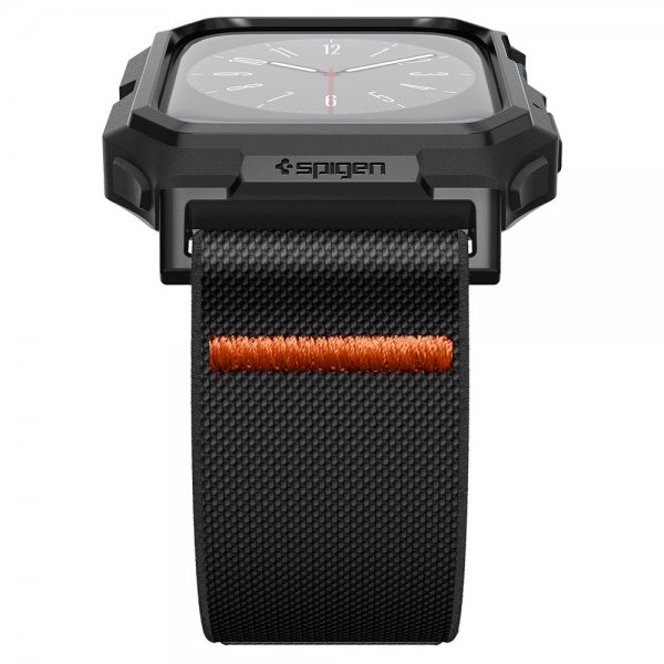 Spigen Apple Watch 45mm Armbånd og Deksel Lite Fit Pro Matte Black