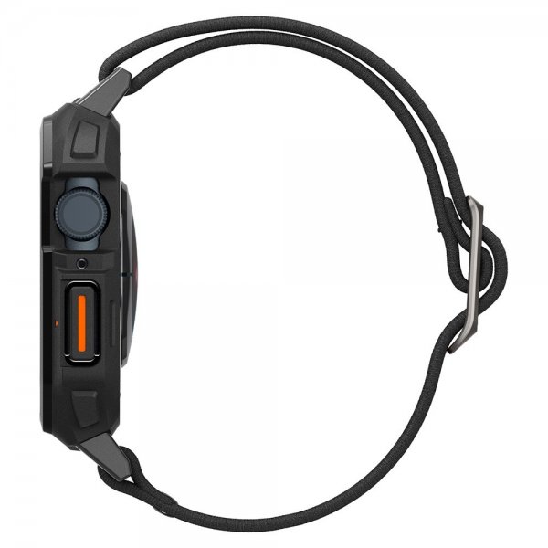 Spigen Apple Watch 45mm Armbånd og Deksel Lite Fit Pro Matte Black
