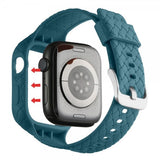 Apple Watch 45mm Armbånd Vevtekstur Grønnblå
