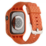 Apple Watch 45mm Armbånd Vevtekstur Oransje