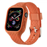 Apple Watch 45mm Armbånd Vevtekstur Oransje